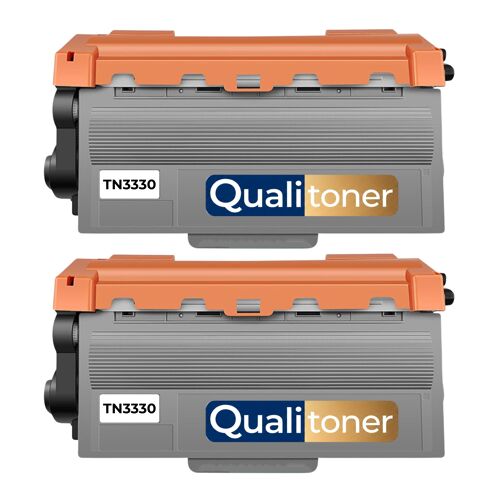 TN-3330 TN3330 Pack 2 Toners compatibles pour Brother DCP-8110DN DCP-8250DN HL-5440D HL-5450DN HL-5470DW Noir Haute Capacité avec puce
