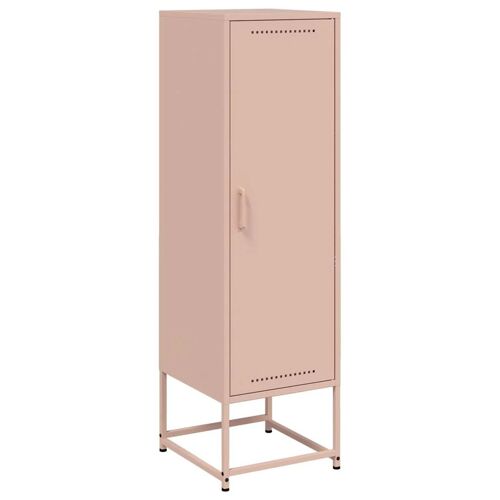 Buffet bahut commode armoire meuble de rangement organisateur cuisine salle de séjour salon haut 36 x 39 x 123 cm acier Rose 02_0035156