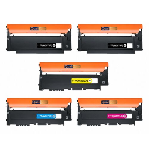 Pack 5 toners W2070A W2071A W2072A W2073A compatible pour HP Color Laser 150a 150nw MFP 178nw avec puce