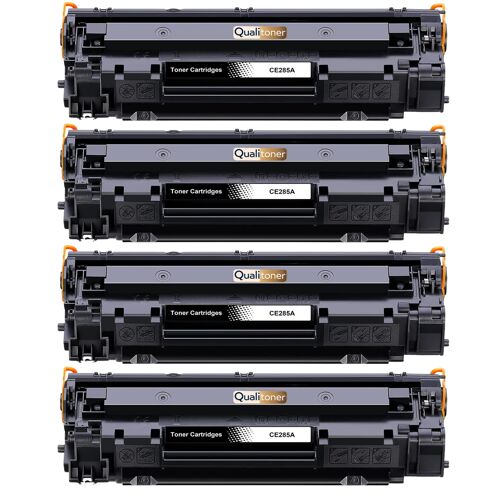 Pack 4 Toner CE285A 85A CE 285A compatible pour HP LaserJet Noir Haute capacité avec puce 2000 pages