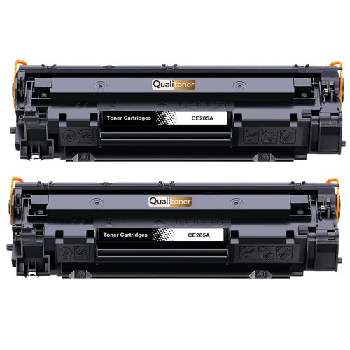 Pack 2 Toner CE285A 85A CE 285A compatible pour HP LaserJet Noir Haute capacité avec puce 2000 pages