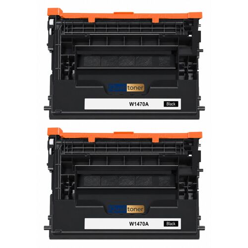 W1470X 147X 2 Toners Noir compatible pour HP LaserJet Enterprise M610dn M611dn M612dn avec puce 2 x 25200 pages