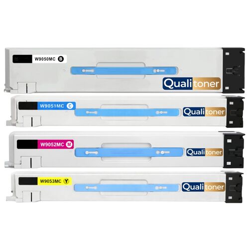 Pack 4 cartouches toner W9050MC W9051MC W9052MC W9053MC compatible pour HP Noirs et Couleurs Haute capacité avec puce 52000 pages