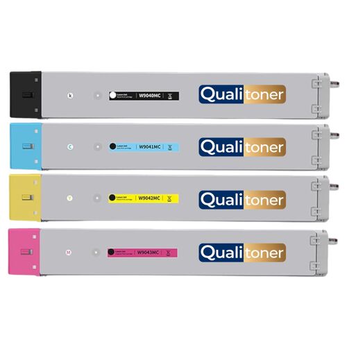 W9130MC W9131MC W9132MC W9133MC pack 4 toners compatibles HP E78523dn E78528dn Noirs et Couleurs haute capacité avec puce 85000 pages qualité pro