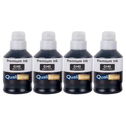 Pack 4 Bouteilles encre GI-40 GI-41 GI-490 Noir compatible pour Canon Haute capacité 135ml