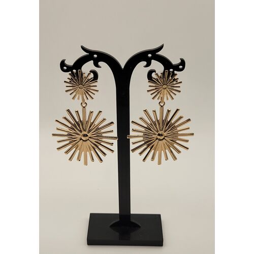 ?? Boucles D’Oreilles Soleil Dorées – Faites Rayonner Votre Élégance ! ??