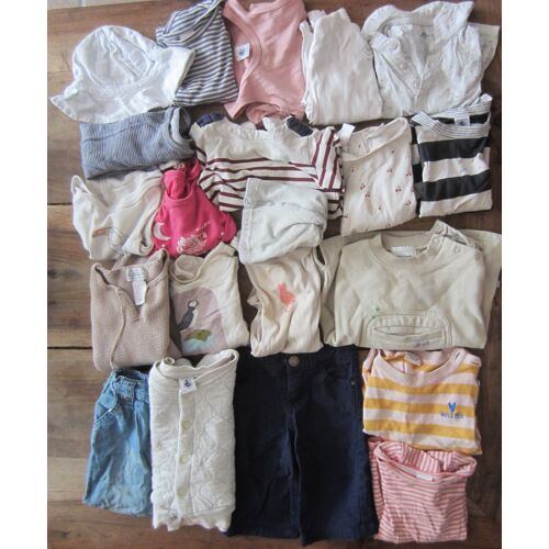 Lot 22 Pièces Vêtements Habits 24 Mois 2 Ans Pantalon Body Sweat Pull T-Shirt Manches Longues