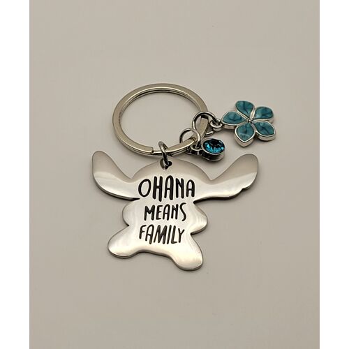 🌺 Porte-Clés "Ohana Means Family" – Un Symbole D’Amour Et De Famille 🌺