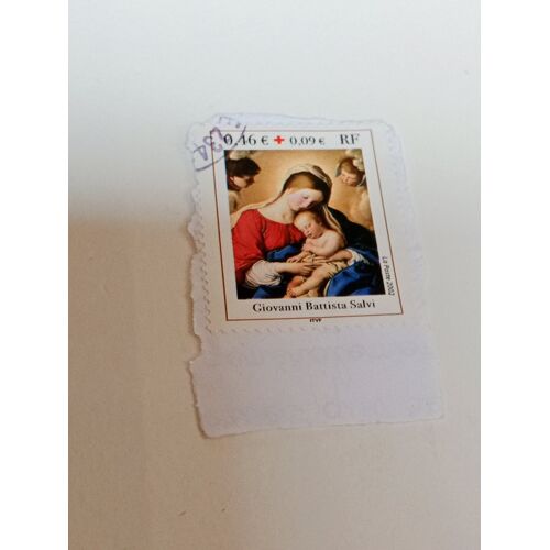 Timbre France 0,46+0,09 Yvert N° 3531 Croix-Rouge Française Fetes De Fin D'Annee Giovanni Battista Salvi «Le Sommeil De L'Enfant Jesus De 2002