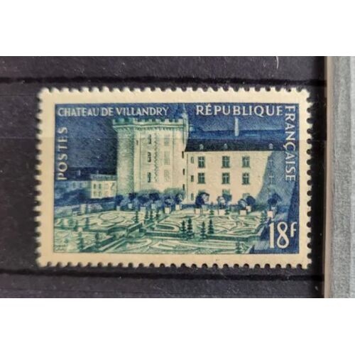 Timbre Neuf France - Yt 995 - 18f - 1954 - Château De Villandry