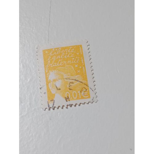 Timbre France Oblitéré 0,01 Yvert N° 3443 Marianne De Luquet Jaune De 2002 D