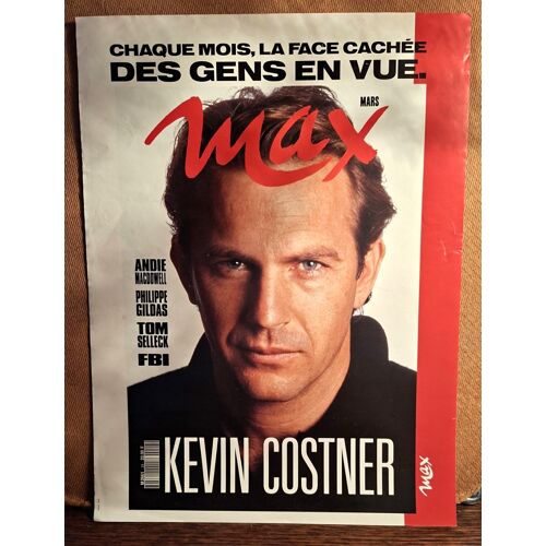 Affiche Papier Publicitaire Pour Librairie : Max - Kévin Costner - 1991
