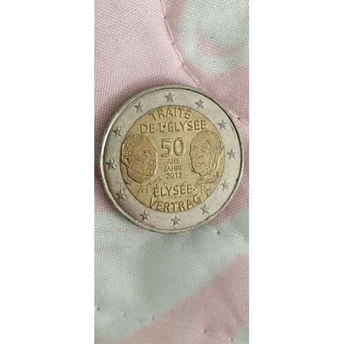 Pièce 2 Euro Elysées 50ans 2013 Bon État