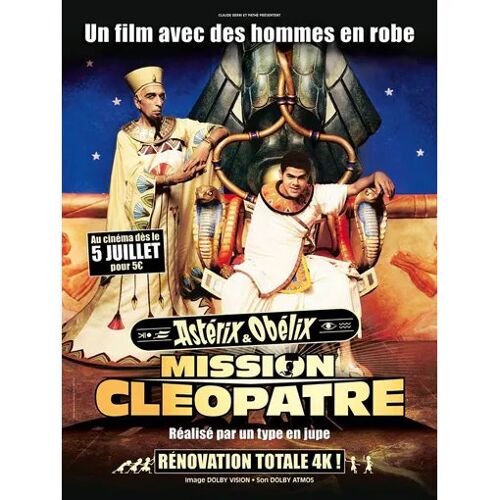 Astérix Et Obélix :Mission Cléopâtre (Renovation) -Véritable Affiche De Cinéma Roulée -Format 40x60 Cm -De Et Avec Alain Chabat, Depardieu, Christian Clavier, Jamel Debbouze, Claude Rich -2023