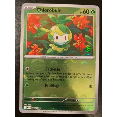 Carte Pokémon - Chlorobule 006/086 - Reverse Pokeball - Ev10.5 Foudre Noire