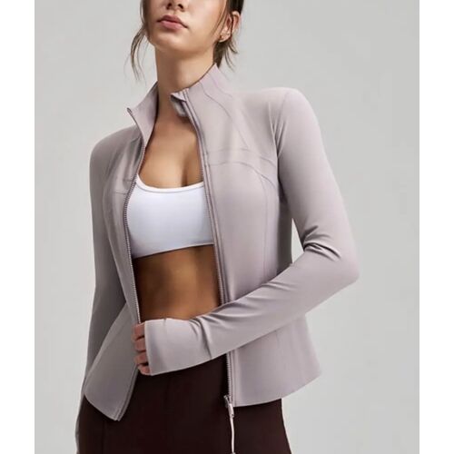 Alo Yoga Veste Zippée Sculptante ¿ Gris/Taupe ¿ Taille S