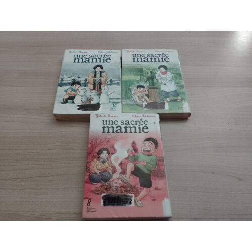 Lot De 3 Manga, Un Sacrée Mamie, Ancien Livres De Bibliothèque