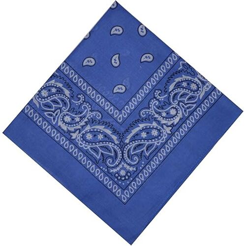Neuf Véritable Bandana Bleu 100% Coton Original Paisley Foulard Accessoire Bandeau Cheveux Echarpe Mouchoirs Homme Femme Enfant Schalo &amp; Tücher
