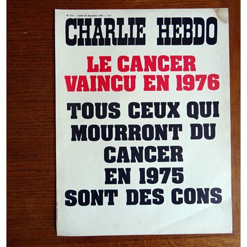 Charly Hebdo N°215 1974 Affiche