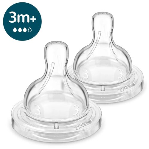 Philips Avent Scy763/02 Tétine De Biberon Silicone Rond Débit Moyen