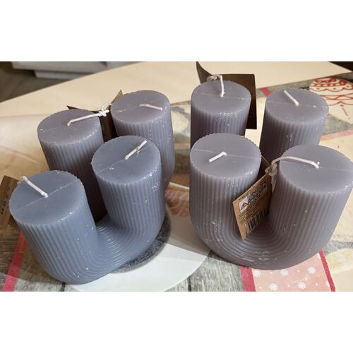 Bougie en U "Demi" en coton H12cm - Atmosphera créateur d'intérieur