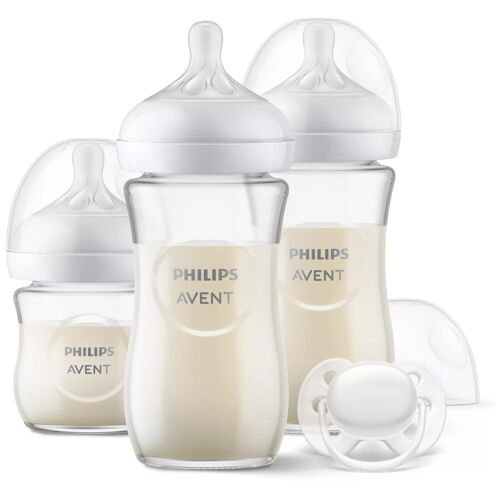 Philips Avent Biberon À Réponse Naturelle Scd878/11 Coffret Cadeau Nouveau-Né En Verre
