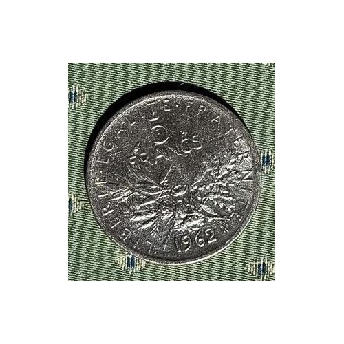 Pièce Argent 5 Francs 1962