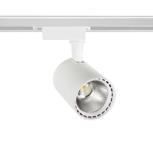 Spot Led Sur Rail Monophasé 20w Bron Blanc 3000k Blanc Chaud