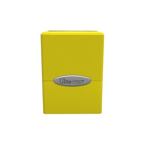 Ultra Pro - Deck Box Cube En Satin - Jaune Citron