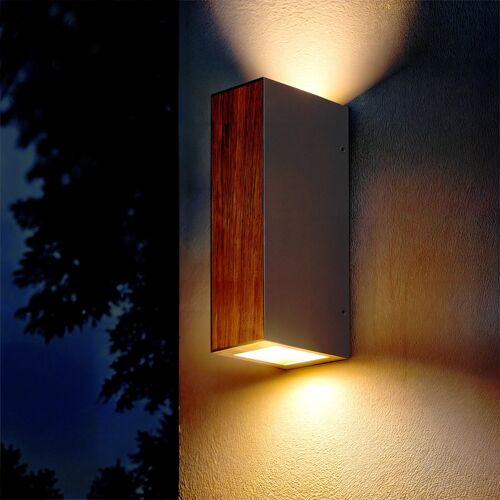 Applique Murale Extérieure Led 6w Aluminium Wox Marron Foncé
