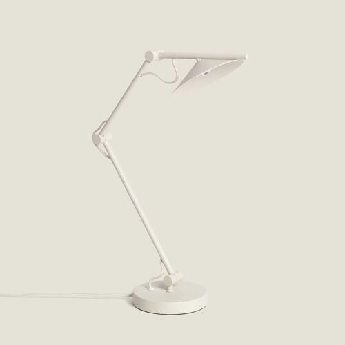 Lampe À Poser Led 8w Métal Evian Blanc Cassé