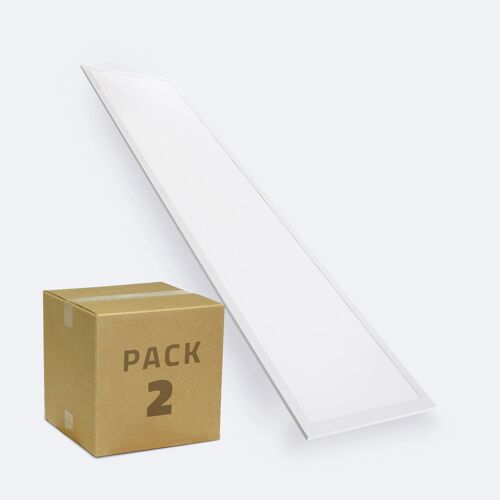 Pack 2 Panneaux Led 120x30 Cm 40 W 4800 Lm Certadrive Avec Câble De Sécurité No Flicker 6500k Blanc Froid Lot De 2