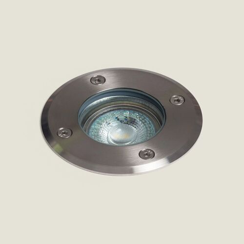 Spot Extérieur Encastrable Au Sol Basculant Inox Gu10 Argenté