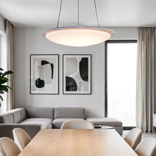 Suspension Led 24w Feutre Cct Sélectionnable Lezhan Gris