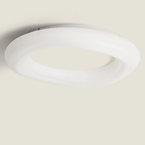 Plafonnier Led 48w Rond Métal Ø550 Mm Kate Blanc