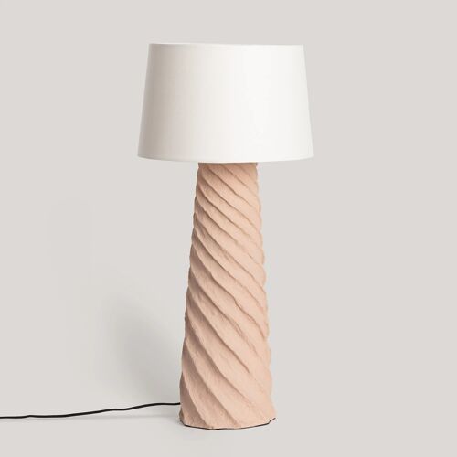 Lampadaire Papier Maché Métal Stari Blanc