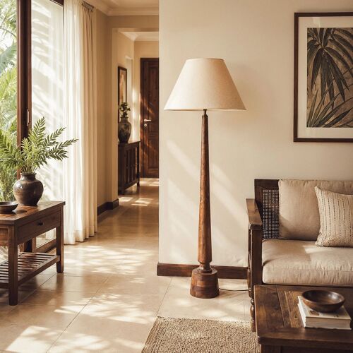 Lampadaire Bois Kehna Iluzzia Beige