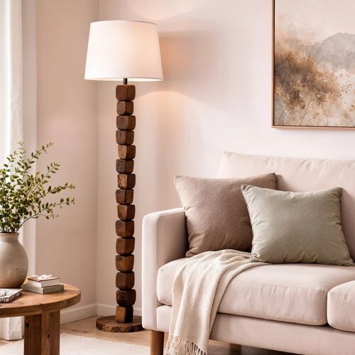 Lampadaire Bois Dagmar Blanc