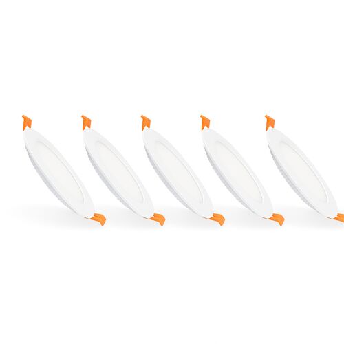 Dalle Led 18w Ronde Superslim Coupe Ø 205 Mm (Pack 5) 5000k Blanc Froid