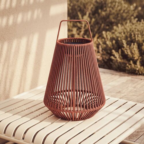 Lampe À Poser Solaire Tali À Corde Pour Extérieur S Rouge