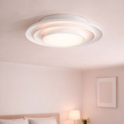 Plafonnier Led 26w Métal Rond Ø400 Mm Cct Sélectionnable Telmor Blanc