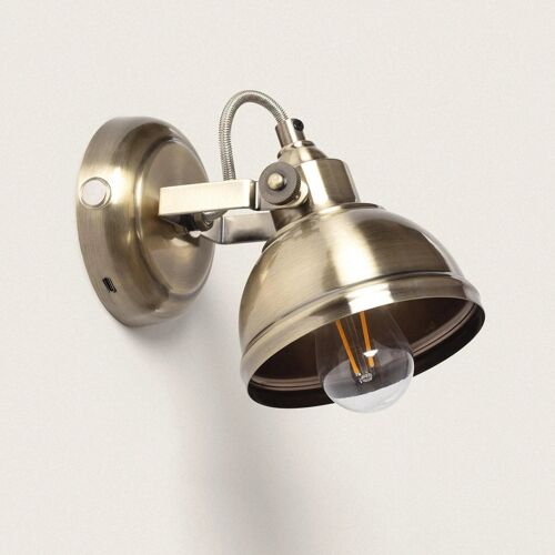 Lampe Murale Laiton Avec Batterie Usb Rechargeable Laiton
