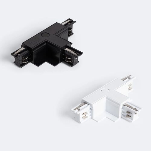 Connecteur ¿Right Side¿ Type T Pour Rail Triphasé Borgia Encastré Aluminium Noir
