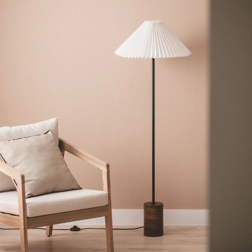 Lampadaire Bois Leonessa Blanc Cassé
