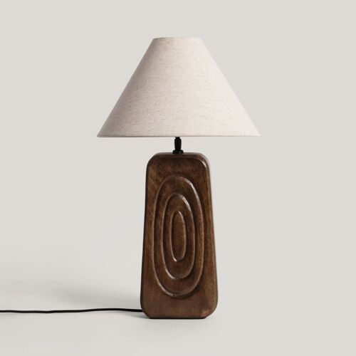 Lampe À Poser Bois Ishana Iluzzia Beige