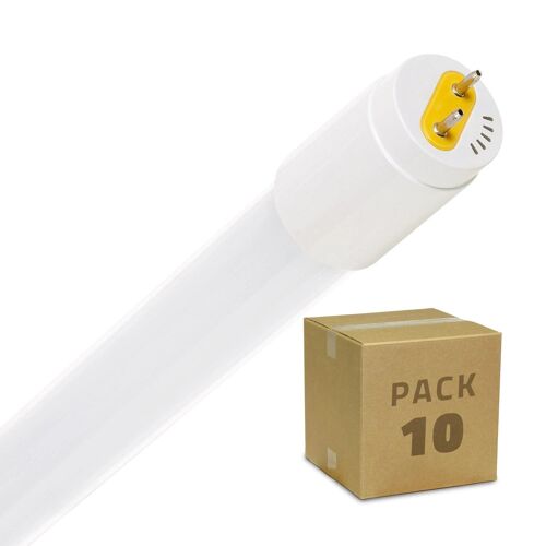 Pack De Tubes Led T8 G13 En Verre 60 Cm Connexion Unilatérale 9w 120lm/W (10 Unités) No Flicker 3000k Oui Blanc Chaud