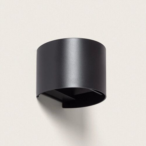 Applique Murale Extérieure Led 6w Pc Double Éclairage Eros En Aluminium Noir