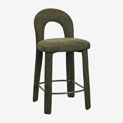 Pack de 2 tabourets hauts rembourrés et en fer Gianis ¿65 cm