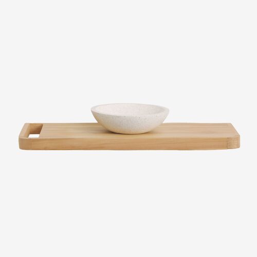 Ensemble meuble de salle de bain suspendu 110x45 cm en bois de teck Neill