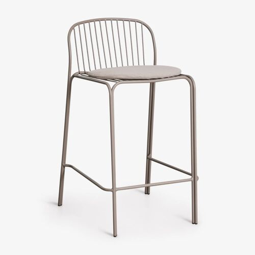 Tabouret haut en acier Anerina Moka Brown ¿65 cm